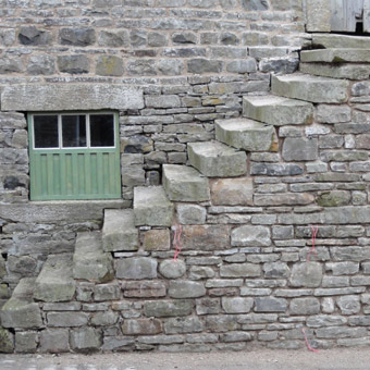 Restoration of barn steps